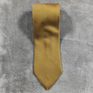 Ermenegildo Zegna Tie Mens 61.5X3.5 Yellow Gold Micro Stripe Silk Made In Italy